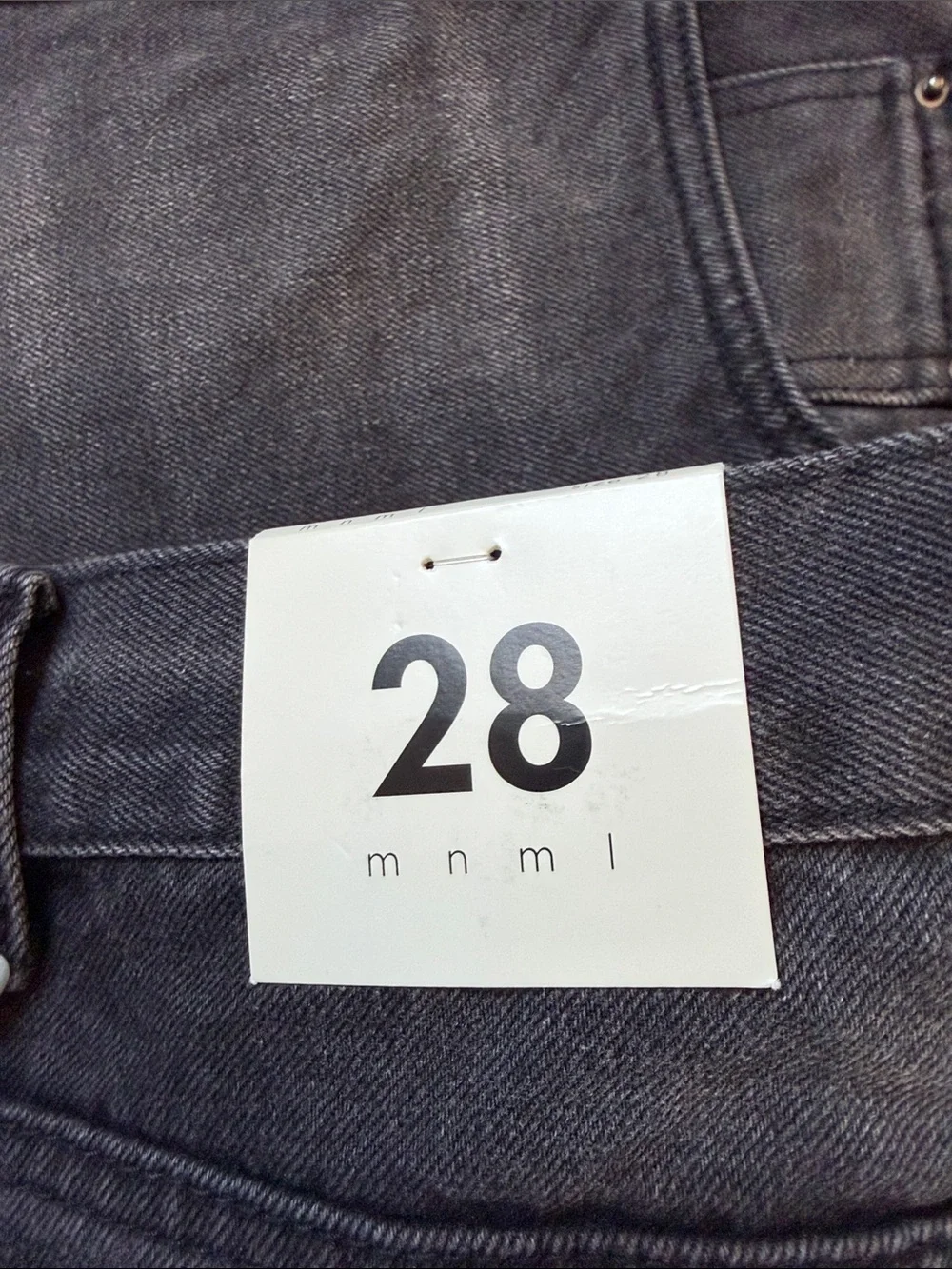 MNML Men’s Wide-Leg High-Rise Jeans in Charcoal Black